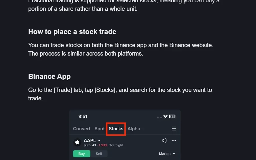 Binance Stocks ဆိုတာဘာလဲ — US Stock နဲ့ ETF ဝယ်ရောင်းနည်း